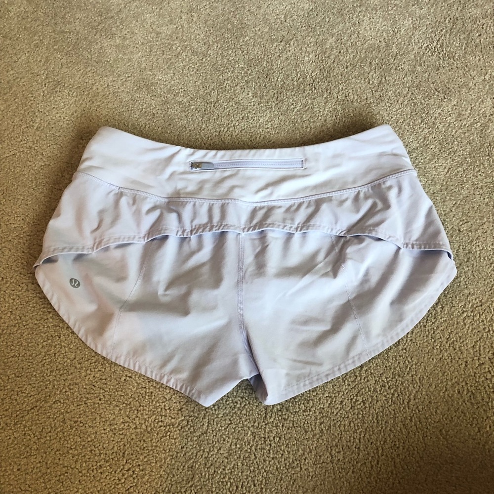 Light purple RARE LULULEMON shorts never worn
